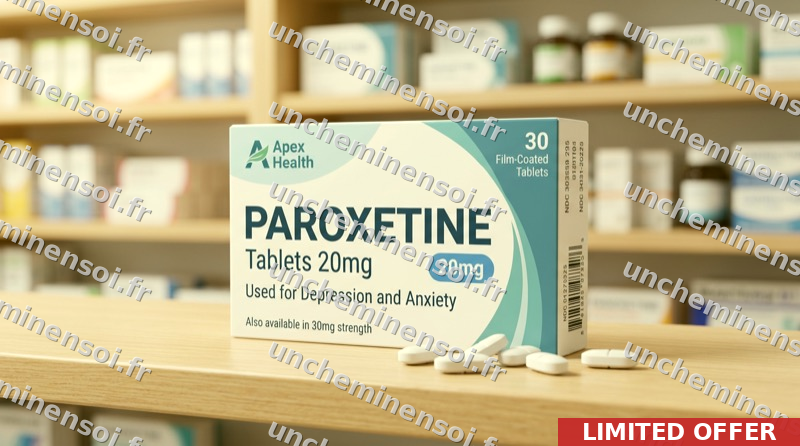 recommandé par 921 médecins : Paroxétine à 0,24€ en France