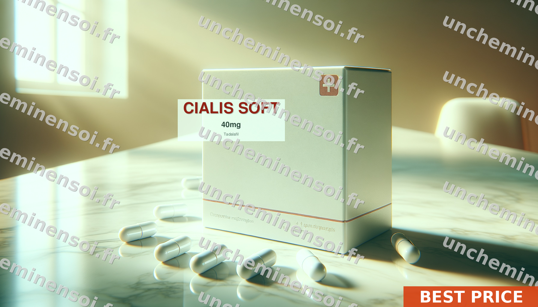 Obtenez Cialis Soft 40mg — dès 1,13€ — sans file d'attente